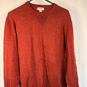 Men’s Rowm Pullover Sweater Knit Long Sleeve  Rust/Orange Size XL.